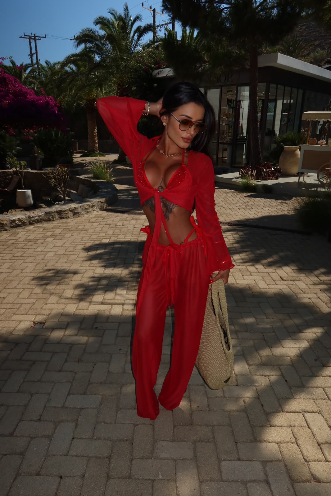 Amalfi Red Mesh Set