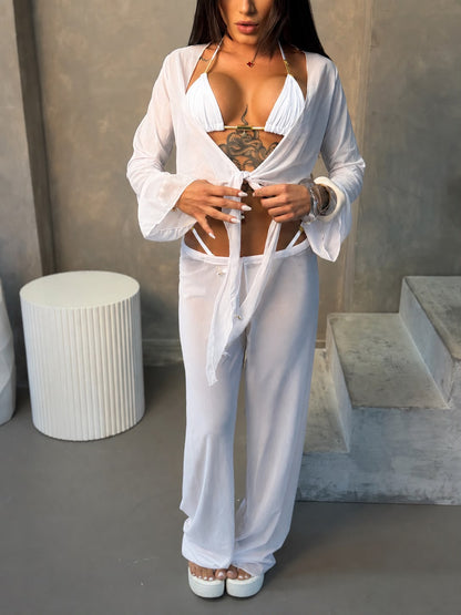 Santorini White Mesh Set