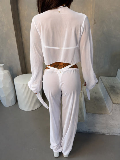 Santorini White Mesh Set