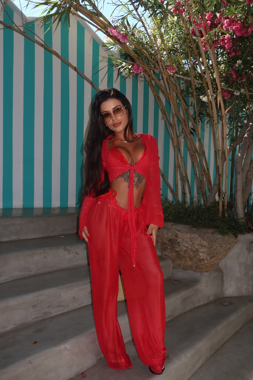 Amalfi Red Mesh Set